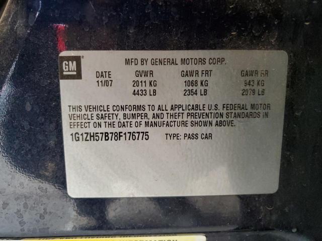 1G1ZH57B78F176775 - 2008 CHEVROLET MALIBU 1LT 蓝色 照片 12