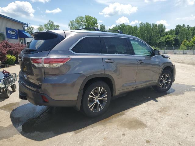 5TDJKRFHXGS317775 - 2016 TOYOTA HIGHLANDER XLE Серый фото 3