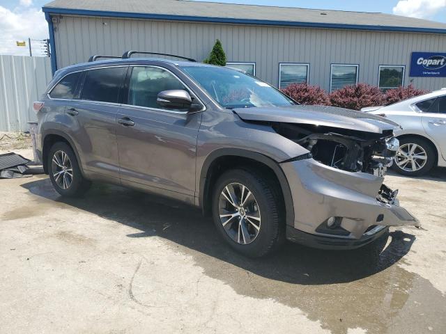 5TDJKRFHXGS317775 - 2016 TOYOTA HIGHLANDER XLE Серый фото 4