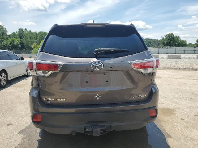 5TDJKRFHXGS317775 - 2016 TOYOTA HIGHLANDER XLE Серый фото 6