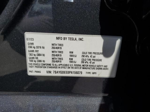 7SAYGDEE8PA156079 - 2023 TESLA MODEL Y GRAY photo 14
