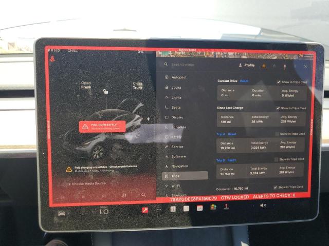 7SAYGDEE8PA156079 - 2023 TESLA MODEL Y GRAY photo 9