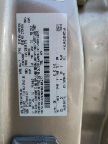 5LMCJ2C90HUL55277 - 2017 LINCOLN MKC SELECT Բեժ լուսանկար 13