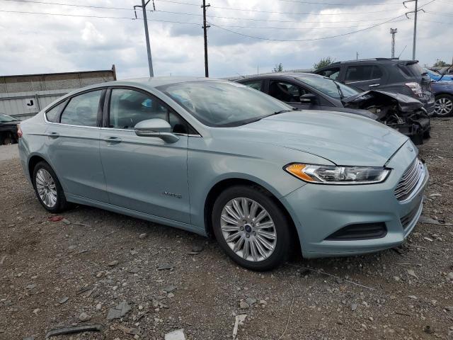 3FA6P0LU8ER236123 - 2014 FORD FUSION SE HYBRID BLUE photo 4