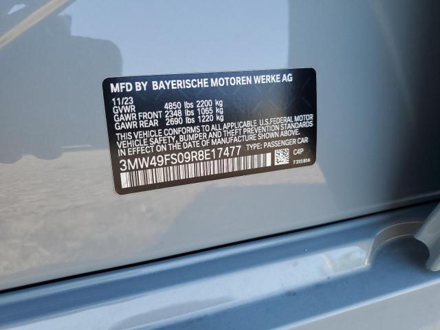 3MW49FS09R8E17477 - 2024 BMW M340I GRAY photo 13