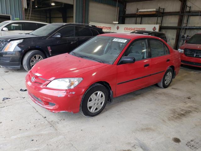 1HGES16325L008731 - 2005 HONDA CIVIC DX VP RED photo 1