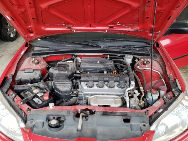 1HGES16325L008731 - 2005 HONDA CIVIC DX VP RED photo 11