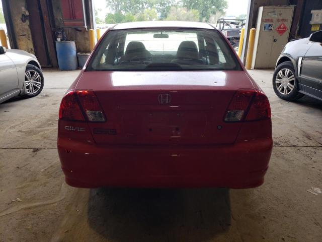 1HGES16325L008731 - 2005 HONDA CIVIC DX VP RED photo 6