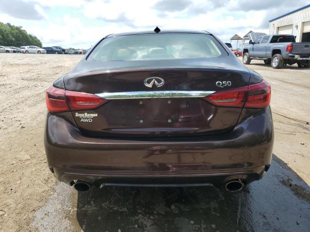 JN1EV7AR7KM553238 - 2019 INFINITI Q50 LUXE BROWN photo 6