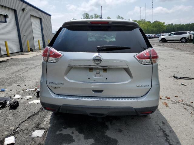 KNMAT2MVXGP648329 - 2016 NISSAN ROGUE S SILVER photo 6