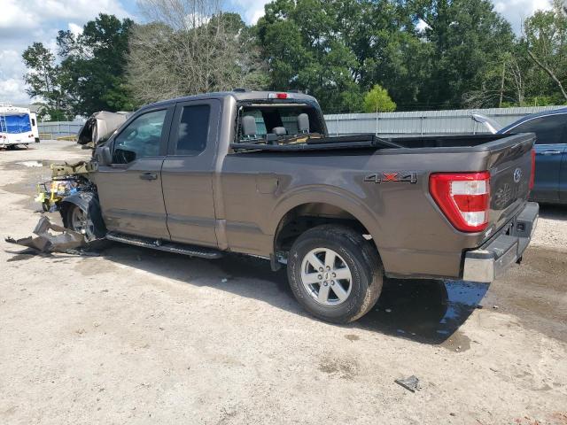 1FTEX1EB3MKD11787 - 2021 FORD F150 SUPER CAB BROWN photo 2