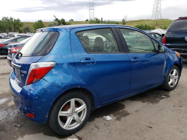 JTDKTUD36CD522463 - 2012 TOYOTA YARIS BLUE photo 3