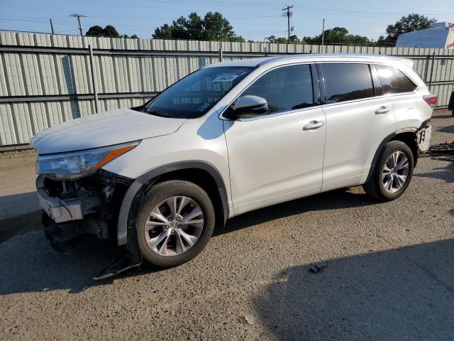5TDKKRFHXFS078635 - 2015 TOYOTA HIGHLANDER XLE WHITE photo 1
