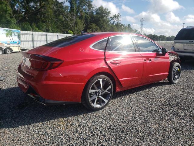 5NPEJ4J23MH067274 - 2021 HYUNDAI SONATA SEL PLUS RED photo 3