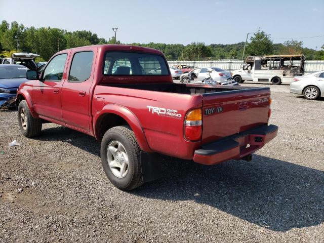 5TEGM92N64Z383528 - 2004 TOYOTA TACOMA DOUBLE CAB PRERUNNER BURGUNDY photo 2