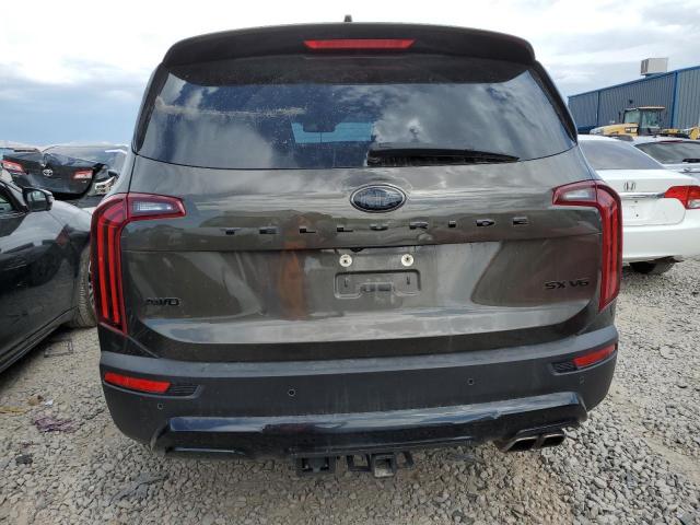 5XYP5DHC1MG166596 - 2021 KIA TELLURIDE SX GRAY photo 6