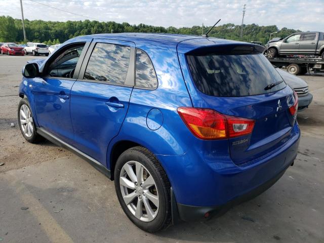 4A4AR3AU4FE010936 - 2015 MITSUBISHI OUTLANDER ES BLUE photo 2