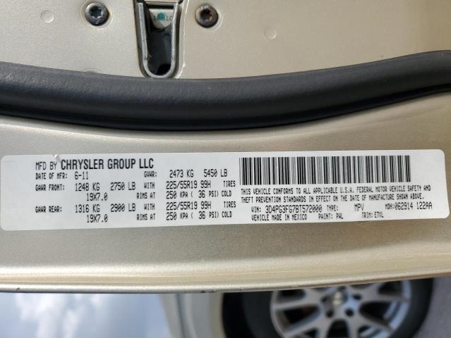 3D4PG3FG7BT572000 - 2011 DODGE JOURNEY CREW GOLD photo 13