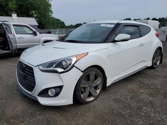 KMHTC6AE0FU222651 - 2015 HYUNDAI VELOSTER TURBO WHITE photo 1