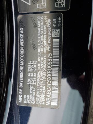 WBABC4C5XKBU95875 - 2019 BMW M850XI BLUE photo 13