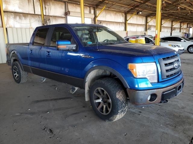 1FTFW1EV5AFB32043 - 2010 FORD F150 SUPERCREW BLUE photo 4