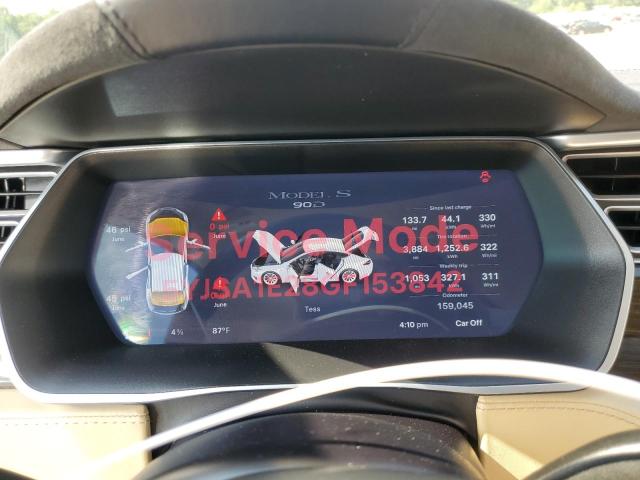 5YJSA1E28GF153842 - 2016 TESLA MODEL S თეთრი ფოტო 9