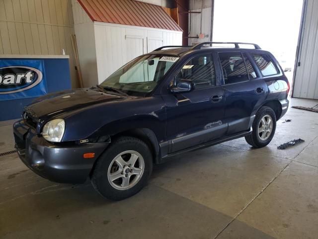 KM8SC13D04U703189 - 2004 HYUNDAI SANTA FE GLS BLUE photo 1