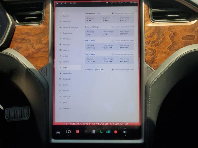 5YJSA1E24KF333988 - 2019 TESLA MODEL S Մոխրագույն լուսանկար 9