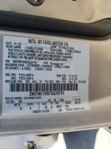 2MEFM75V07X624791 - 2007 MERCURY GRAND MARQ LS SILVER photo 13