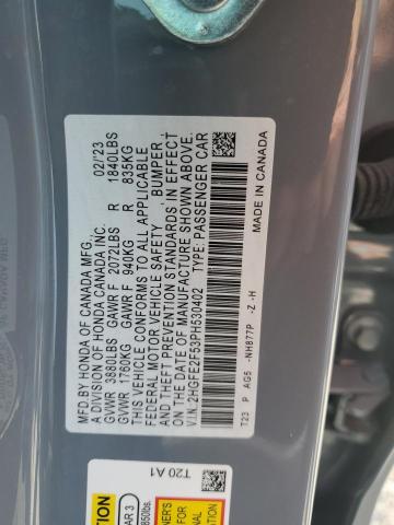 2HGFE2F53PH530402 - 2023 HONDA CIVIC SPORT 蓝色 照片 12