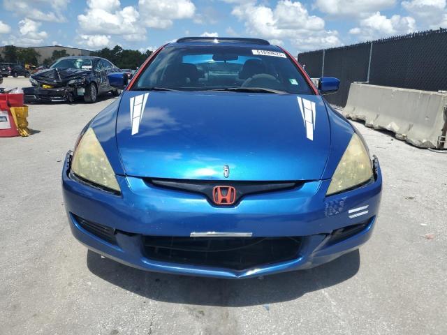 1HGCM72635A018345 - 2005 HONDA ACCORD EX BLUE photo 5