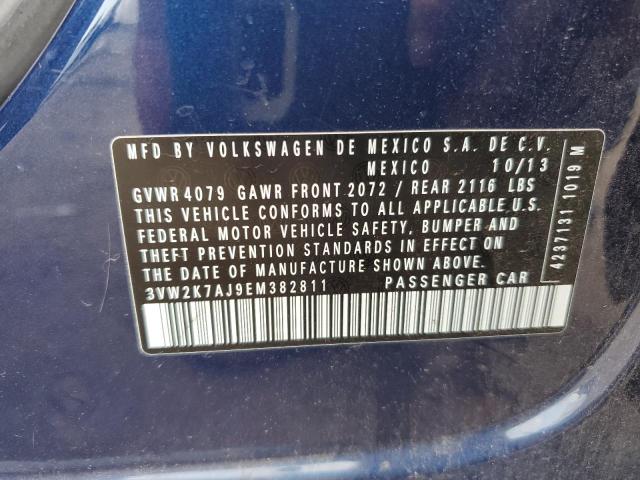 3VW2K7AJ9EM382811 - 2014 VOLKSWAGEN JETTA BASE 蓝色 照片 12