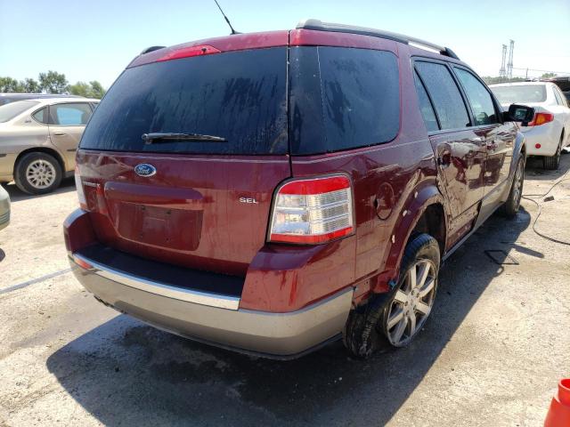 1FMDK02W68GA28302 - 2008 FORD TAURUS X SEL MAROON photo 3