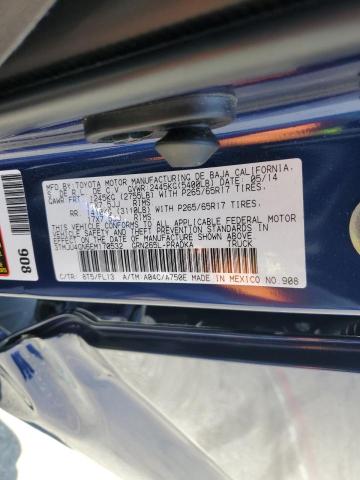 3TMJU4GN6EM170532 - 2014 TOYOTA TACOMA DOUBLE CAB PRERUNNER BLUE photo 12