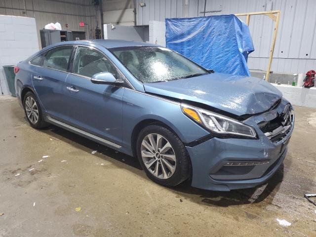 5NPE34AF9FH086217 - 2015 HYUNDAI SONATA SPORT BLUE photo 4