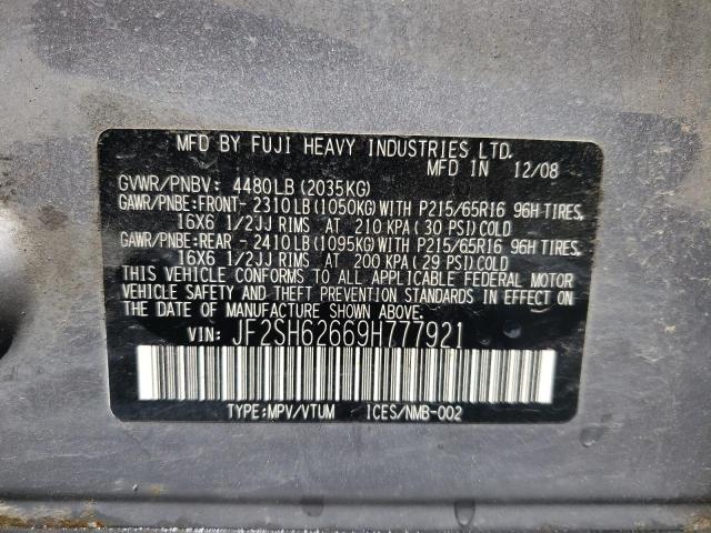 JF2SH62669H777921 - 2009 SUBARU FORESTER XS Silber Foto 13