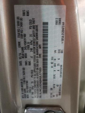 5LMCJ3D92HUL17053 - 2017 LINCOLN MKC RESERVE 金色 照片 14