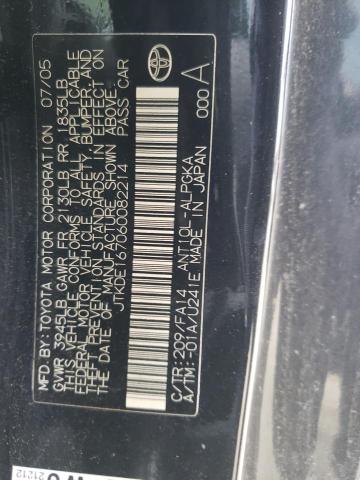 JTKDE167060082214 - 2006 TOYOTA SCION TC 黑色 照片 12