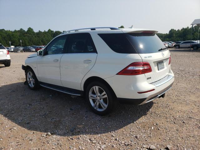 4JGDA5HB1CA096149 - 2012 MERCEDES-BENZ ML 350 4MATIC WHITE photo 2