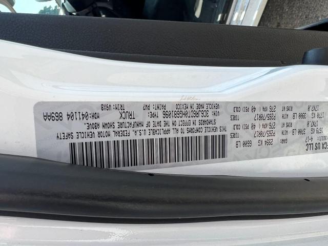 3C6JR6DT0HG681096 - 2017 RAM 1500 ST WHITE photo 10
