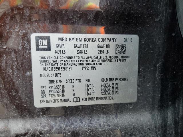 KL4CJFSB9FB269181 - 2015 BUICK ENCORE CONVENIENCE Qəhvəyi foto 14