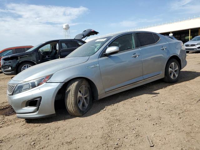 KNAGM4AD8F5081298 - 2015 KIA OPTIMA HYBRID SILVER photo 1