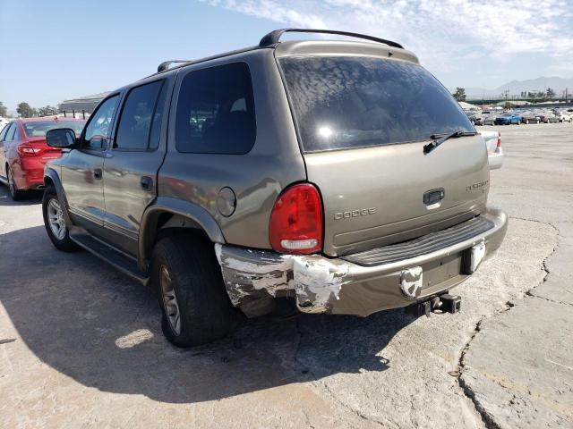 1D4HR58Z23F531438 - 2003 DODGE DURANGO SLT PLUS TAN photo 2