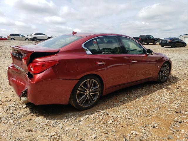 JN1BV7AP7EM675314 - 2014 INFINITI Q50 BASE RED photo 3