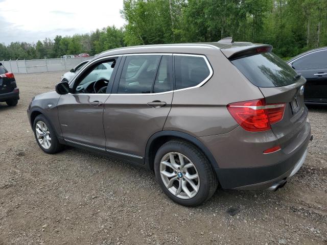 5UXWX9C57D0A26071 - 2013 BMW X3 XDRIVE28I BROWN photo 2