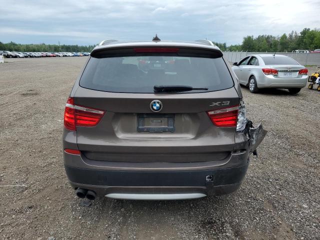 5UXWX9C57D0A26071 - 2013 BMW X3 XDRIVE28I BROWN photo 6