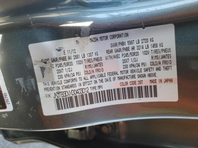 JM3TB3DVXD0403012 - 2013 MAZDA CX-9 GRAND TOURING TEAL photo 13