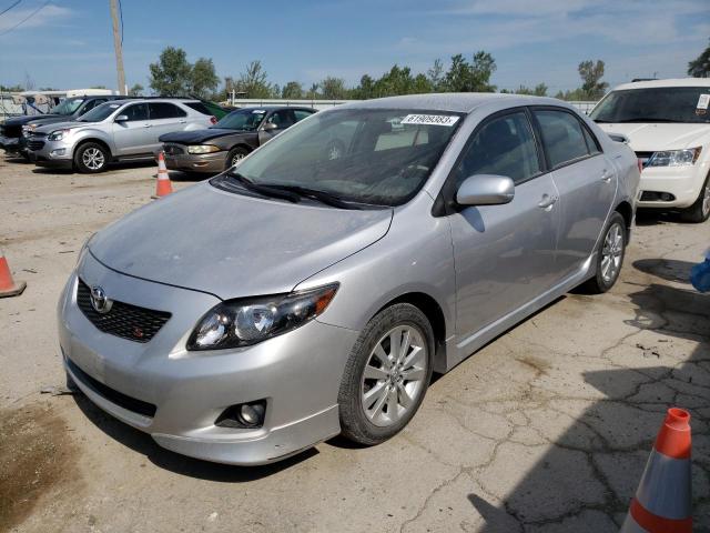 1NXBU4EE0AZ382674 - 2010 TOYOTA COROLLA BASE SILVER photo 1