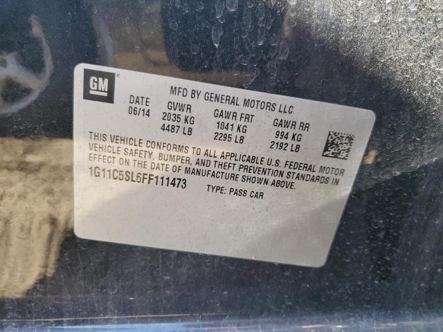 1G11C5SL6FF111473 - 2015 CHEVROLET MALIBU 1LT 黑色 照片 12