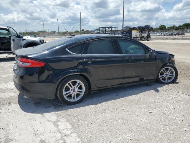 3FA6P0H72JR195789 - 2018 FORD FUSION SE BLACK photo 3